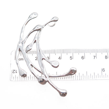 HAGIT GORALI 925 Sterling Silver Vintage Modernist Centerpiece Slide Pendant
