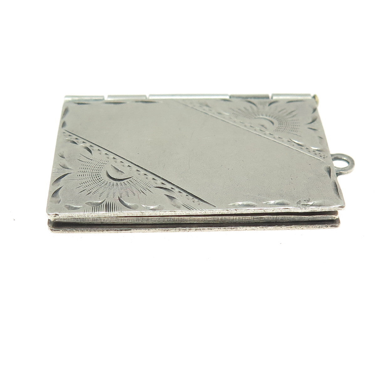 925 Sterling Silver Antique Art Deco St Mary Miraculous Religious Locket Pendant