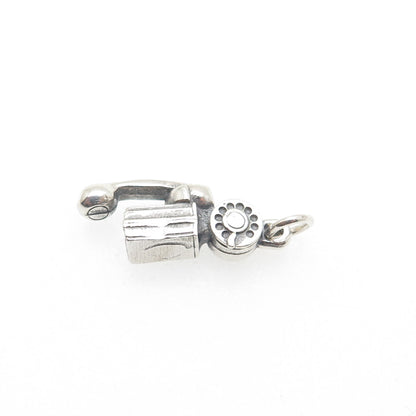 LGB BALFOUR Sterling Silver Vintage Rotary Pay Phone Minimalist Charm Pendant