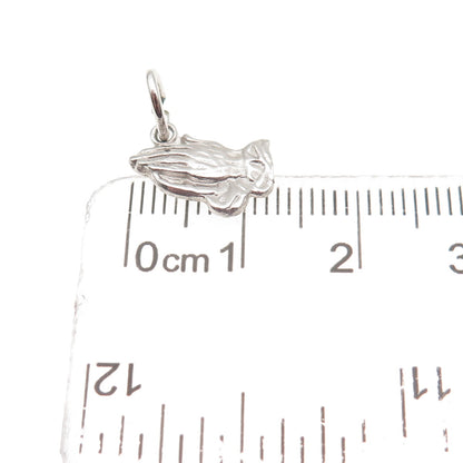 925 Sterling Silver Vintage Prayer Hands Mini Charm Pendant