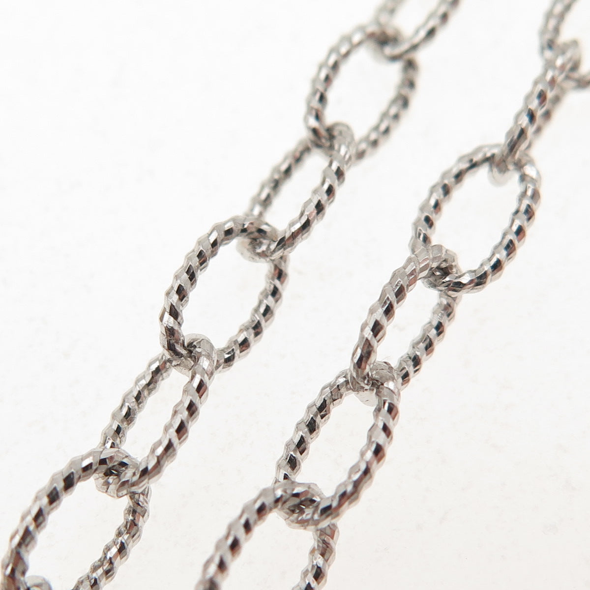 CNA PRANDA 925 Sterling Silver Italy Cable Chain Necklace 18"