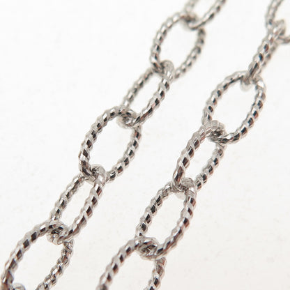 CNA PRANDA 925 Sterling Silver Italy Cable Chain Necklace 18"