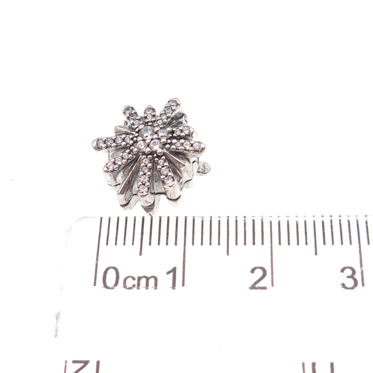 Pandora 925 Sterling Silver C Z Ice Crystal Clip Charm