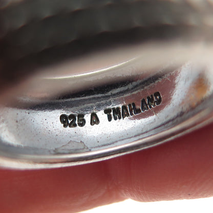 925 Sterling Silver Vintage Modernist Oxidized Band Ring Size 7