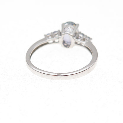 Chuck Clemency 925 Sterling Silver Real Oval & Round-Cut Iolite Ring Size 8