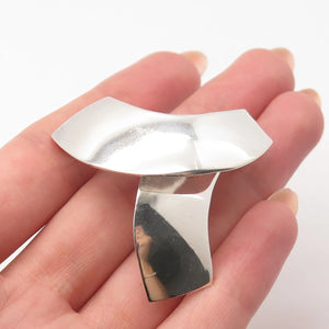 925 Sterling Silver Vintage Mexico Modernist Pin Brooch