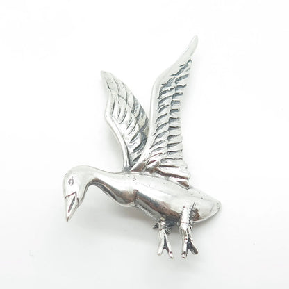 925 Sterling Silver Antique Art Deco Danecraft Goose Pin Brooch