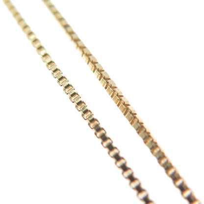 925 Sterling Gold Plated Diamond Accent Multi-Color Topaz Box Chain Necklace 18"
