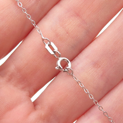 Chuck Clemency 925 Sterling Silver Real Tanzanite White Topaz Chain Necklace 20"