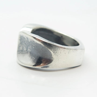 925 Sterling Silver Vintage Concave Ring Size 5.5