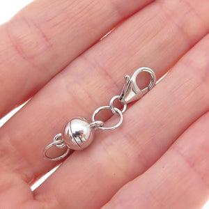 Seiden Gang 925 Sterling Silver Bracelet Necklace Lobster & Magnetic Lock Clasp