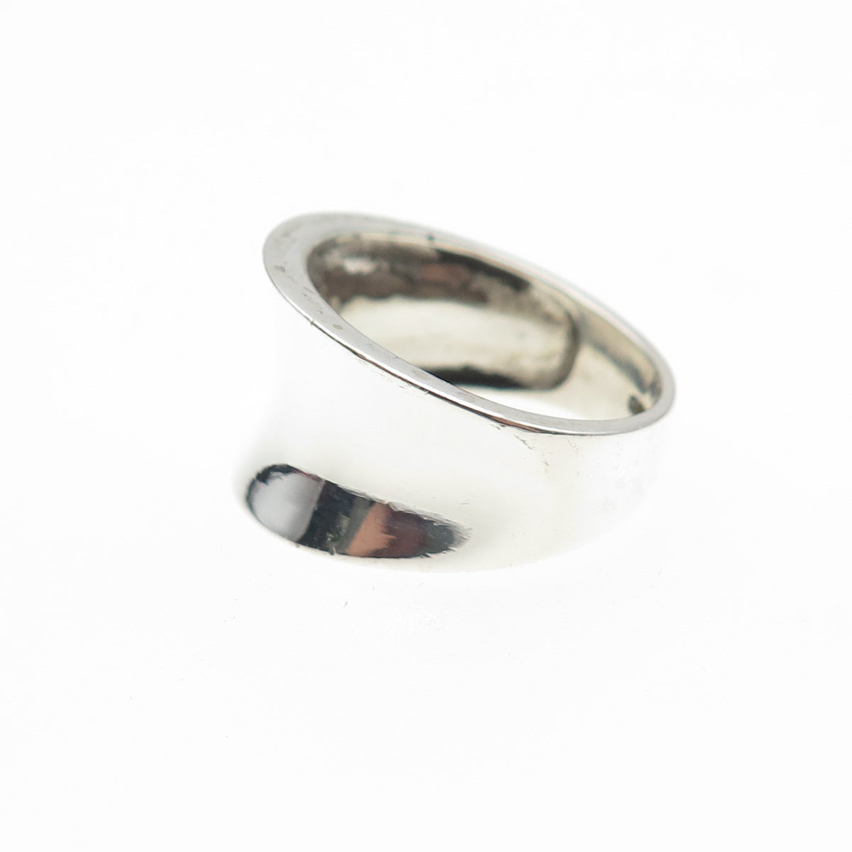 925 Sterling Silver Vintage Modernist Ring Size 7