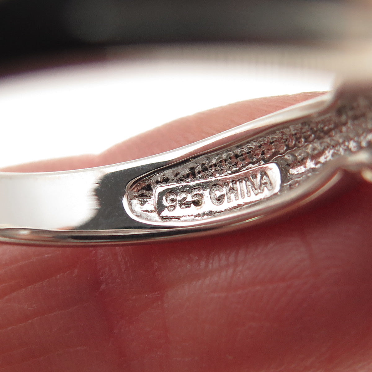 925 Sterling Silver Princess-Cut C Z Engagement Ring Size 10