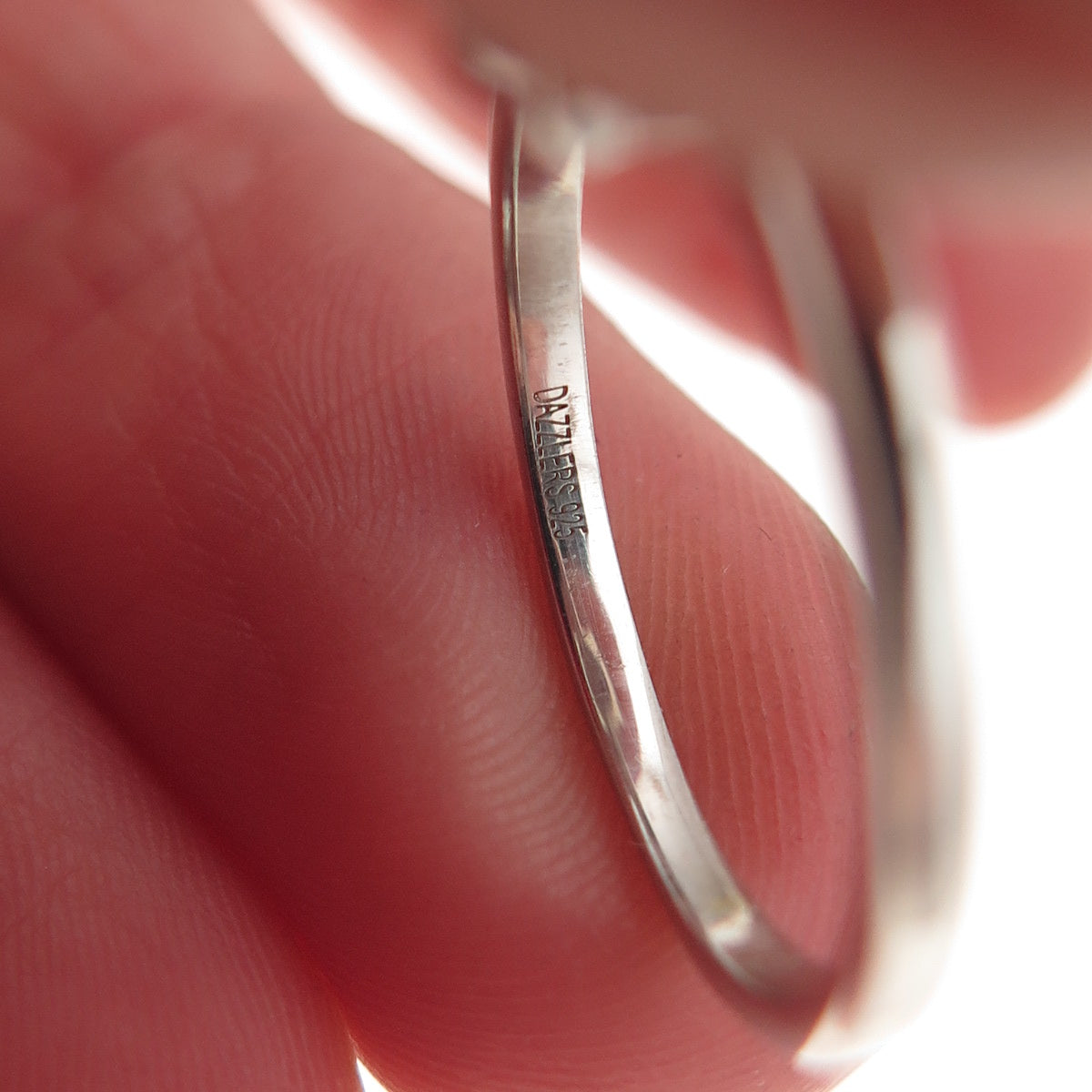 Dazzlers 925 Sterling Silver Real Oval-Cut Blue Topaz Ring Size 6