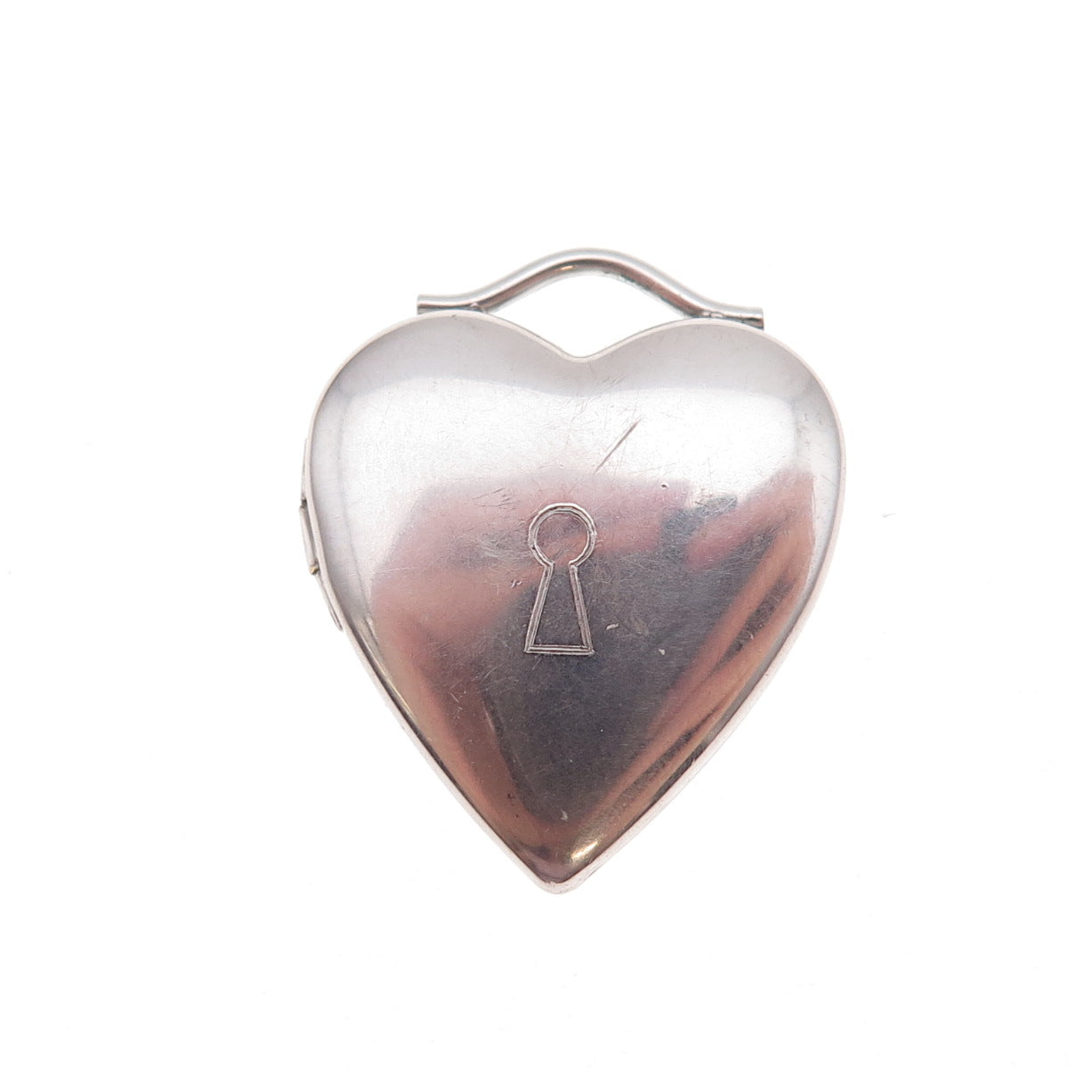 Select Jewelry 925 Sterling Silver Vintage Engraved Heart Locket Charm Pendant