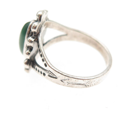 Old Pawn Sterling Silver Vintage Southwestern Royston Turquoise Ring Size 5.5