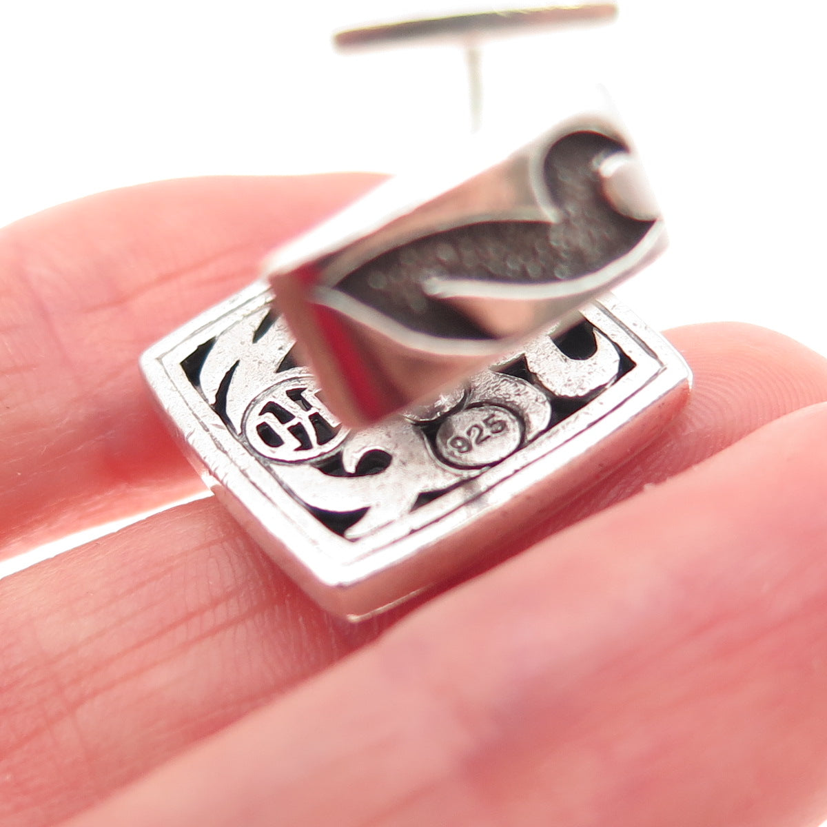 JOHN HARDY 925 Sterling Silver Vintage Dayak Oxidized Cufflinks