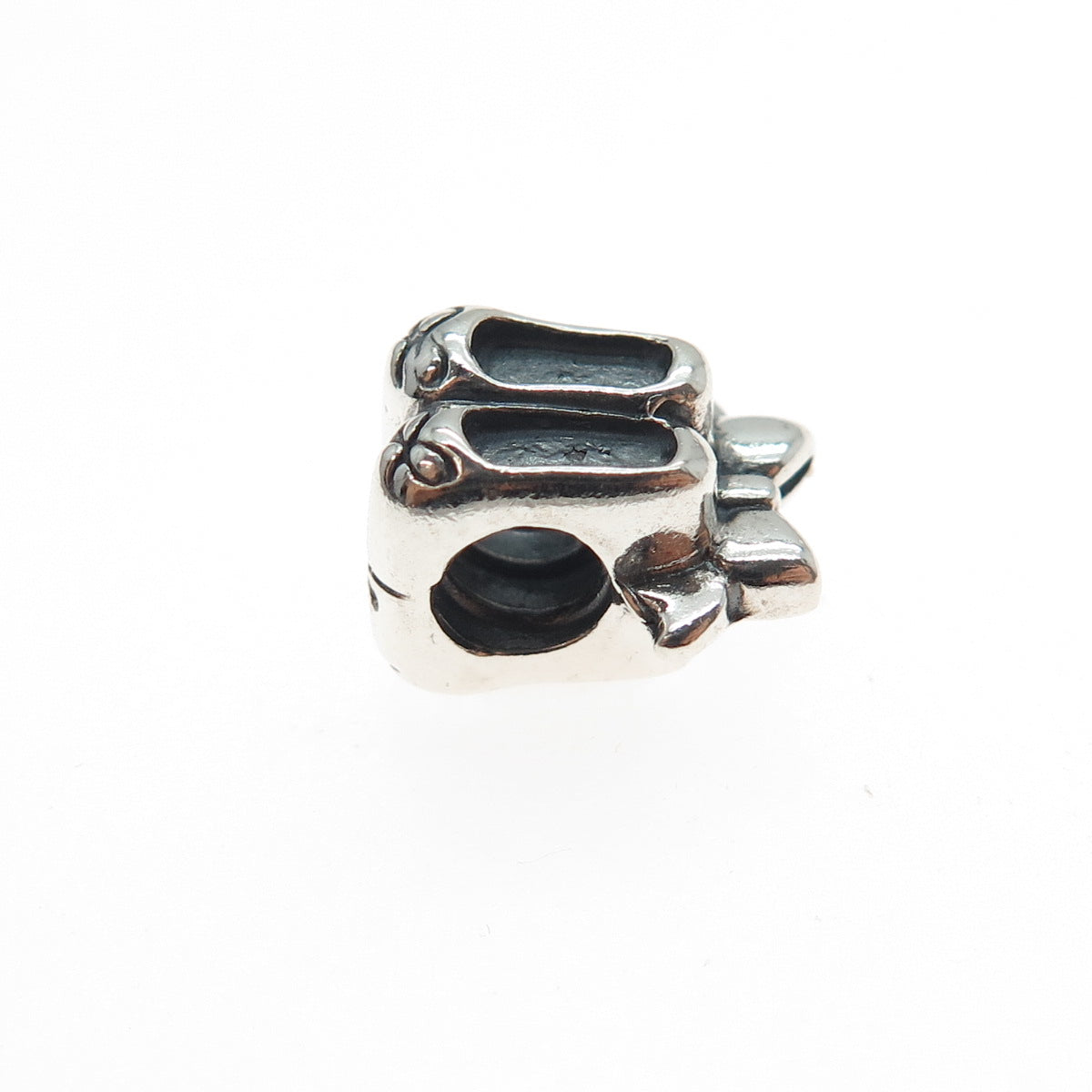 CHAMILIA 925 Sterling Silver Ballet Bow Shoes Slide Bead Charm
