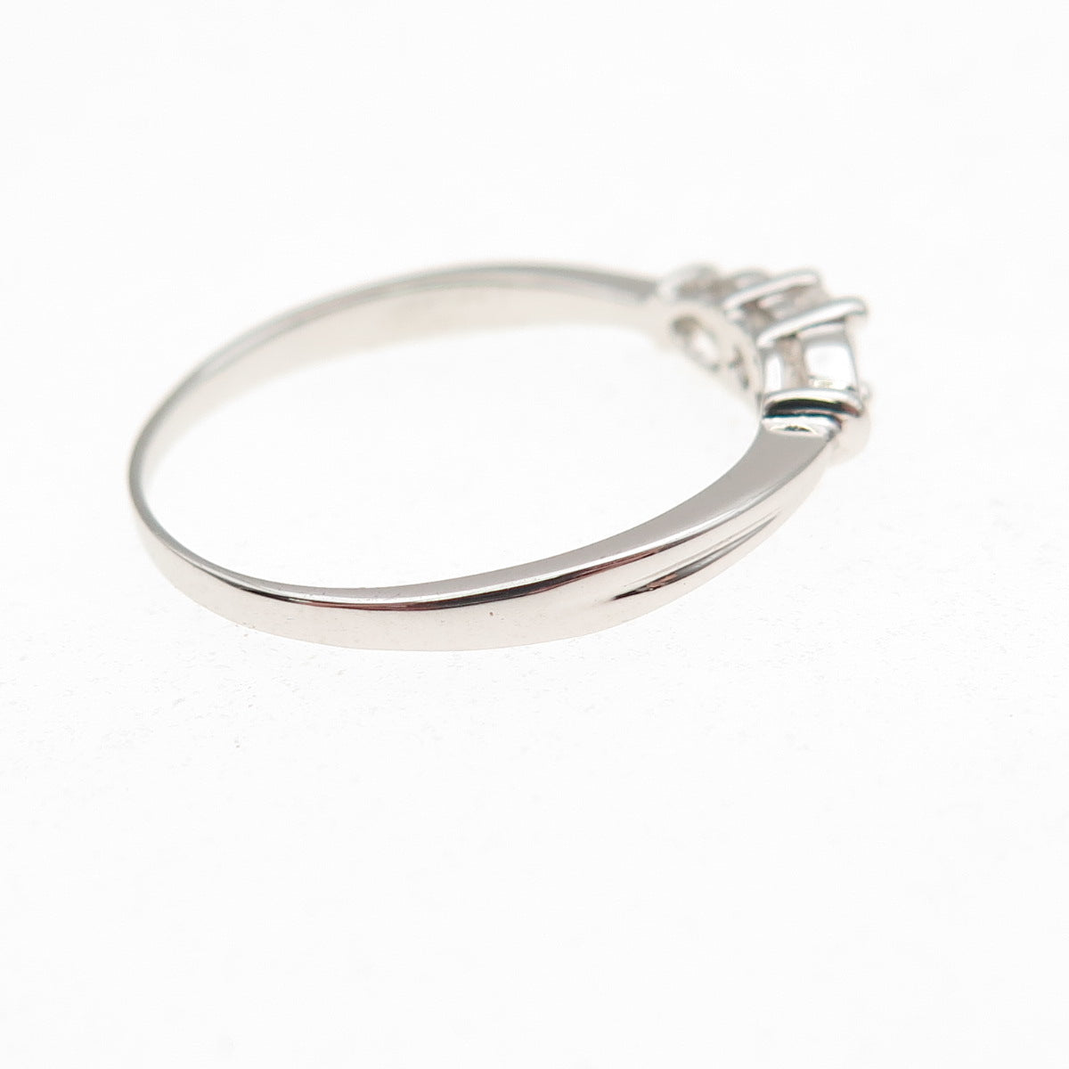 925 Sterling Silver Round-Cut C Z Heart Engagement Ring Size 8