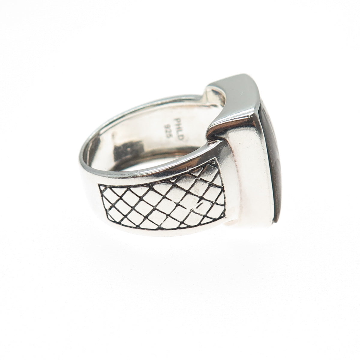 PHLD PlayHardLookDope 925 Sterling Silver Real Jasper Ring Size 10.75