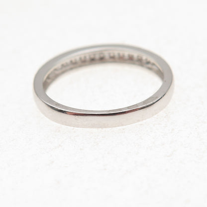 JH Young 925 Sterling Silver Round-Cut C Z Half Eternity Band Ring Size 7