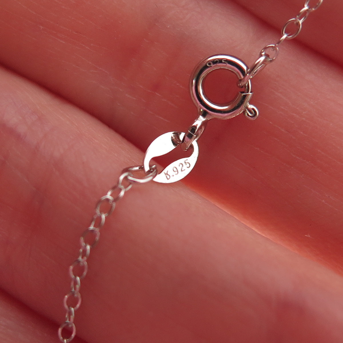 925 Sterling Silver Vintage Puffy Heart Cable Chain Necklace 18"