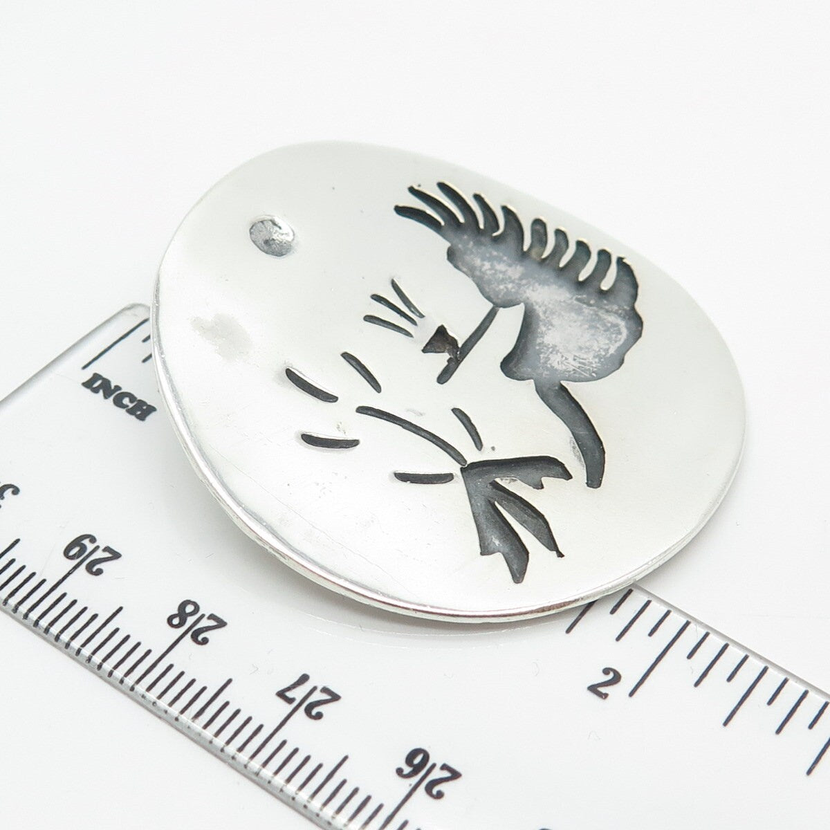 925 Sterling Silver Vintage Mexico Hedgehog Storyteller Pendant