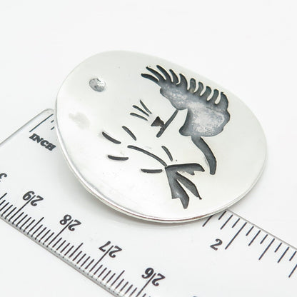 925 Sterling Silver Vintage Mexico Hedgehog Storyteller Pendant
