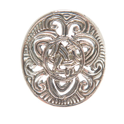 925 Sterling Silver Vintage Celtic Tribal Ring Size 7.75