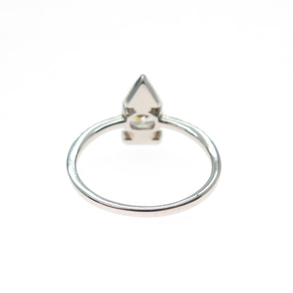 BOMB PARTY 925 Sterling Silver White C Z Arrow Ring Size 7.25