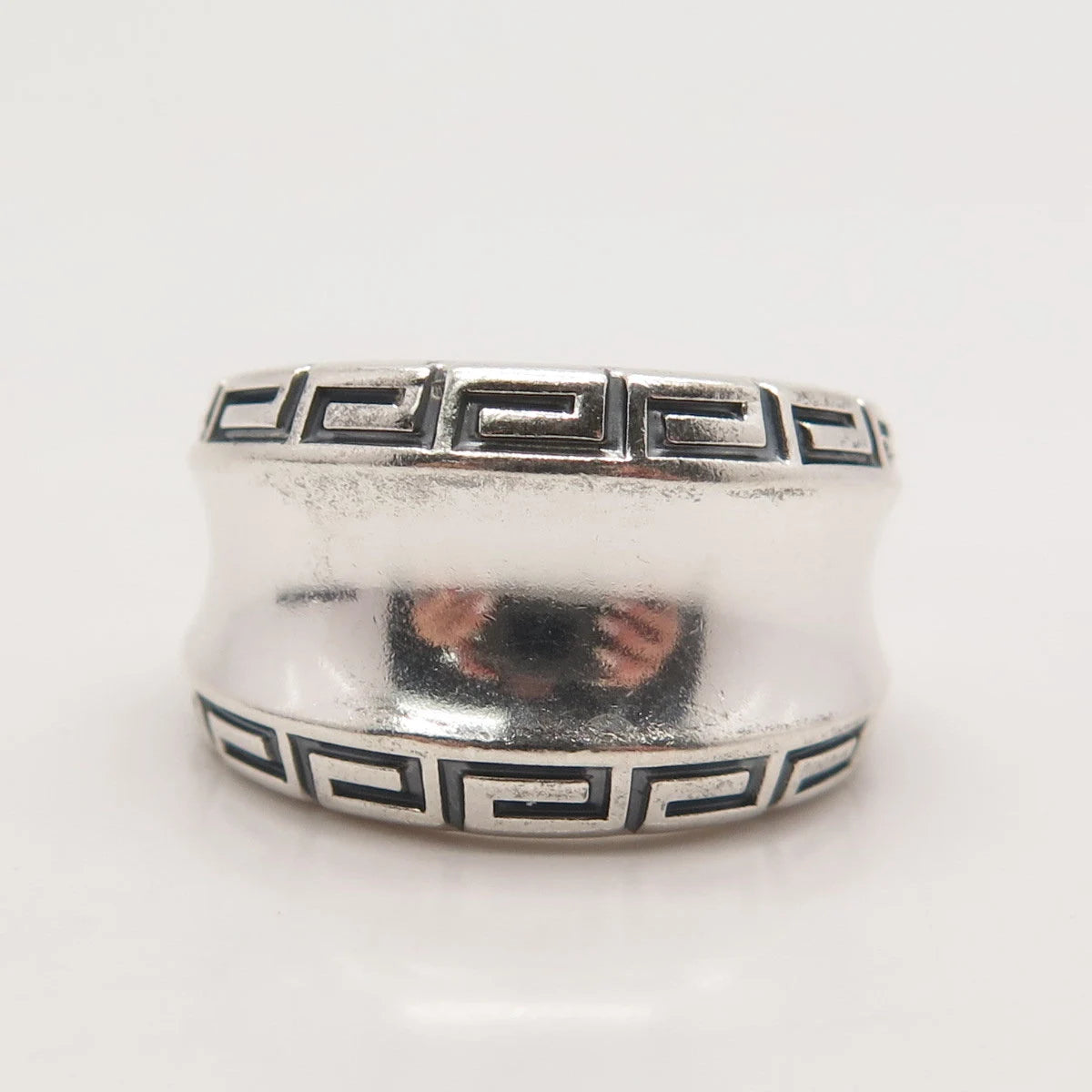 925 Sterling Silver Vintage Kabana Greek Maze Ring Size 6.25