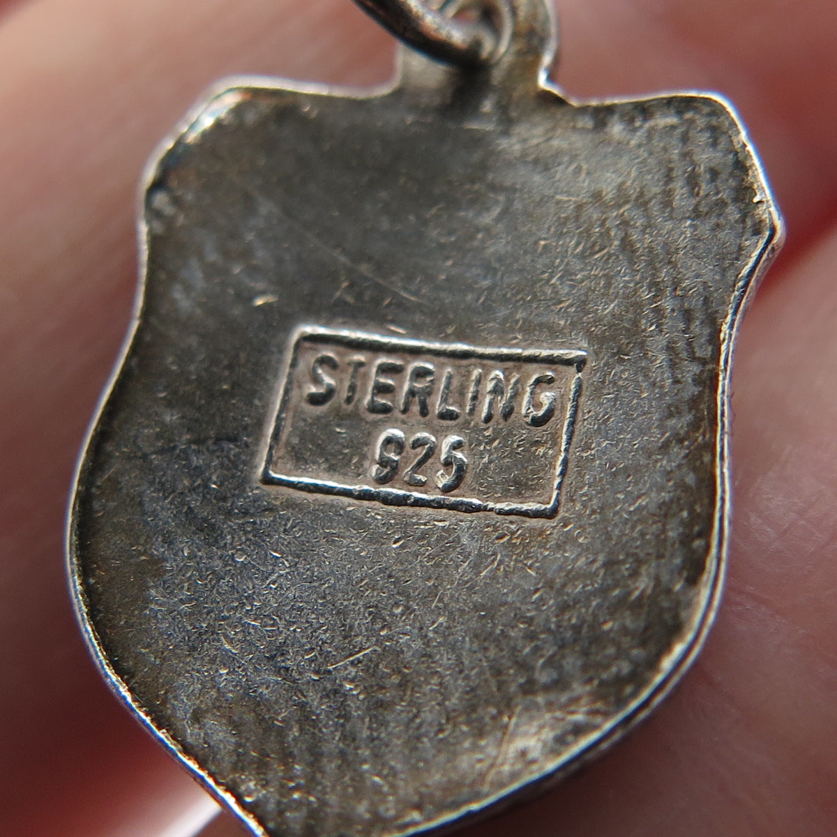 925 Sterling Silver Vintage Enamel Bad Kissingen Coat of Arms Mini Charm Pendant