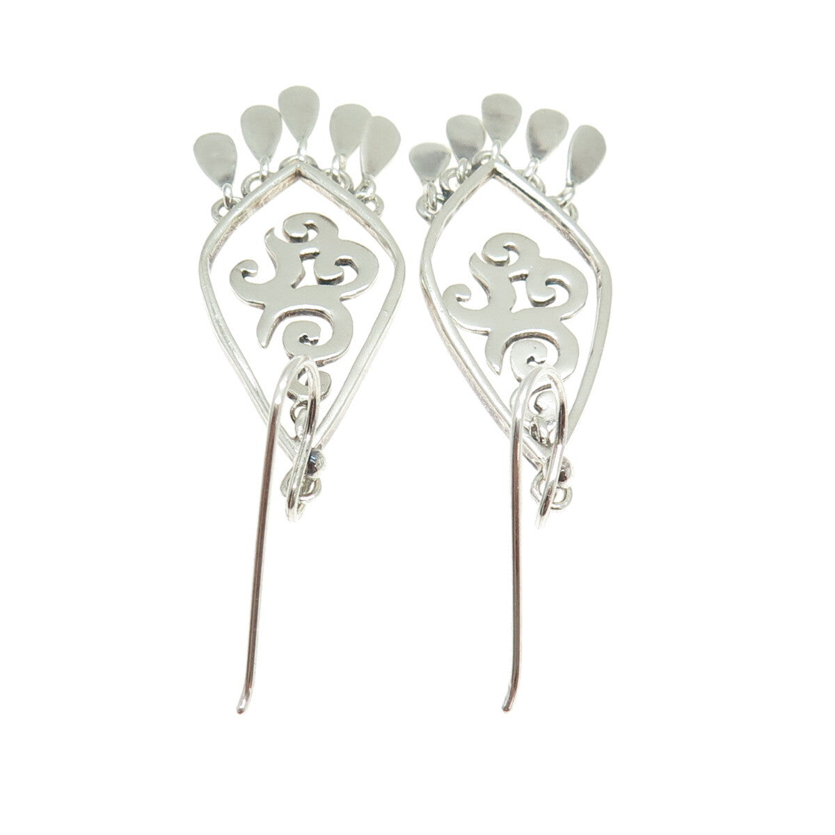 SILPADA 925 Sterling Silver Vintage Signature Scroll Dangle Earrings
