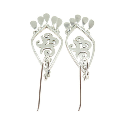 SILPADA 925 Sterling Silver Vintage Signature Scroll Dangle Earrings