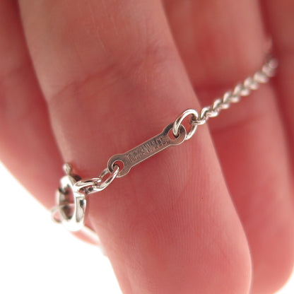 Tiffany & Co. Elsa Peretti Sterling Silver Vintage 22mm Open Heart Necklace 16"