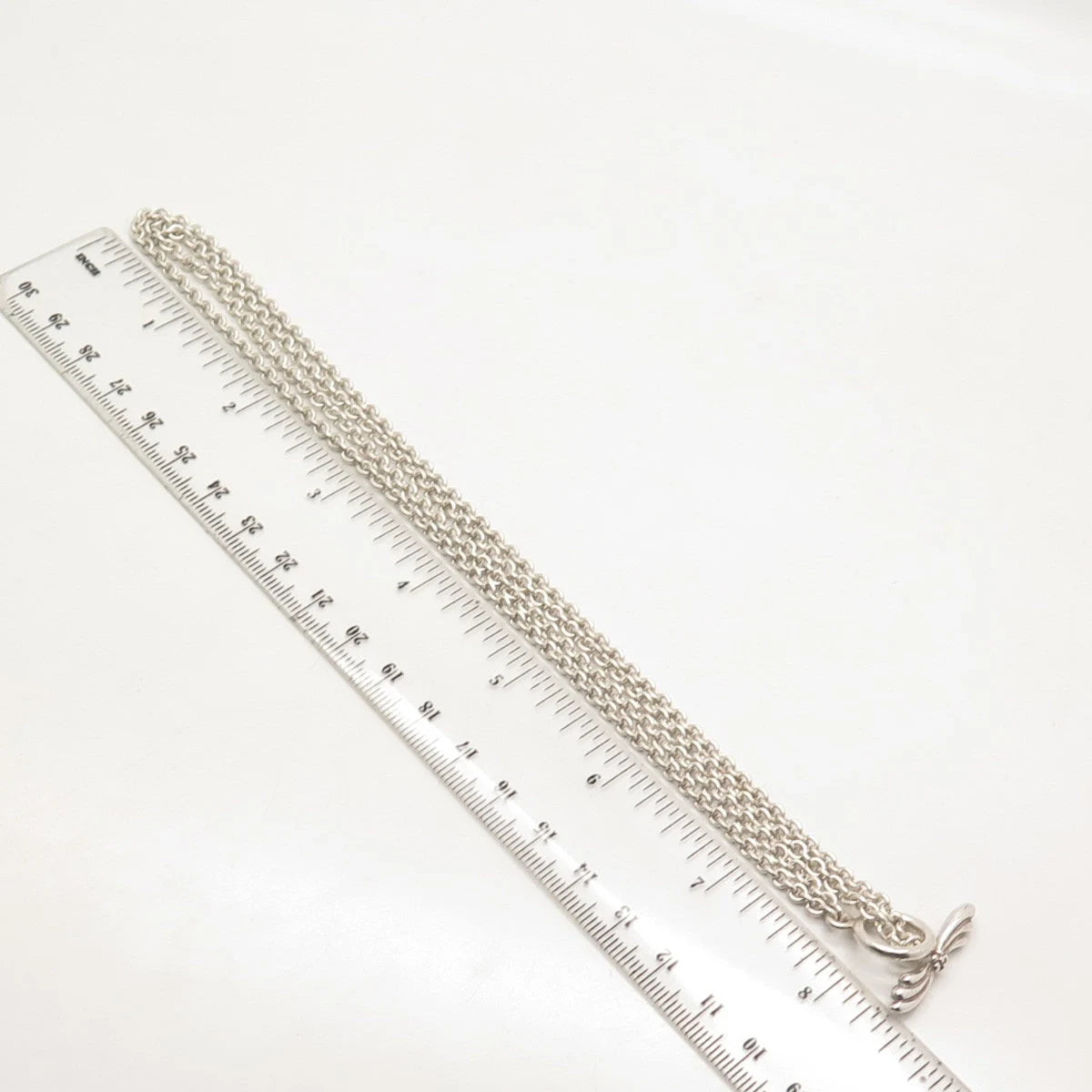 925 Sterling Silver Vintage Double Rolo Chain Necklace 16"