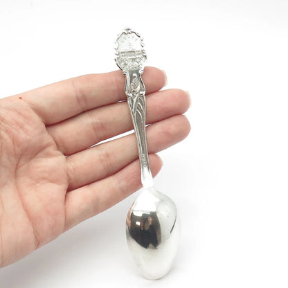 925 Sterling Silver Antique Soldiers' & Cleveland Mon't Ohio States Cities Spoon