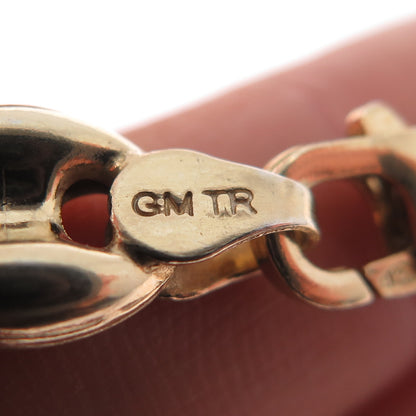 925 Sterling Silver Gold Plated Anchor Mariner Link Bracelet 8.75"