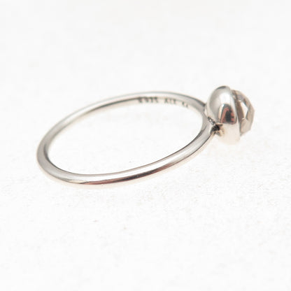 Pandora 925 Sterling Silver Clear Crystal April Birthstone Droplet Ring Size 7