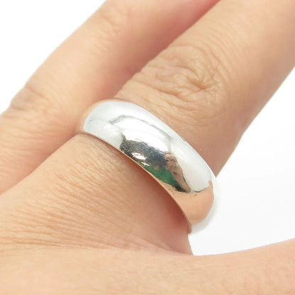 925 Sterling Silver Vintage Classic Band Ring Size 10.25