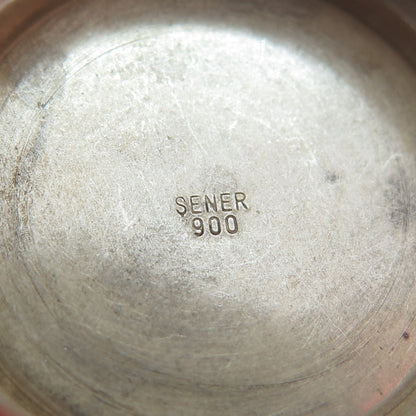 SENER 900 Silver Vintage Allah Religious Oxidized Pill Box