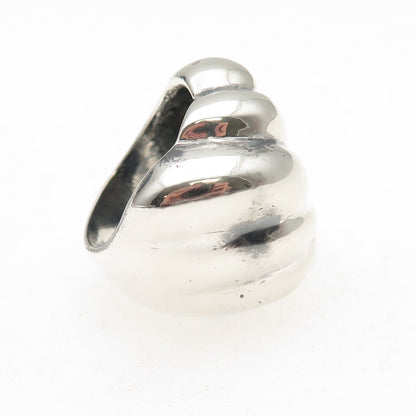925 Sterling Silver Vintage Modernist Wing Oxidized Ring Size 7.5