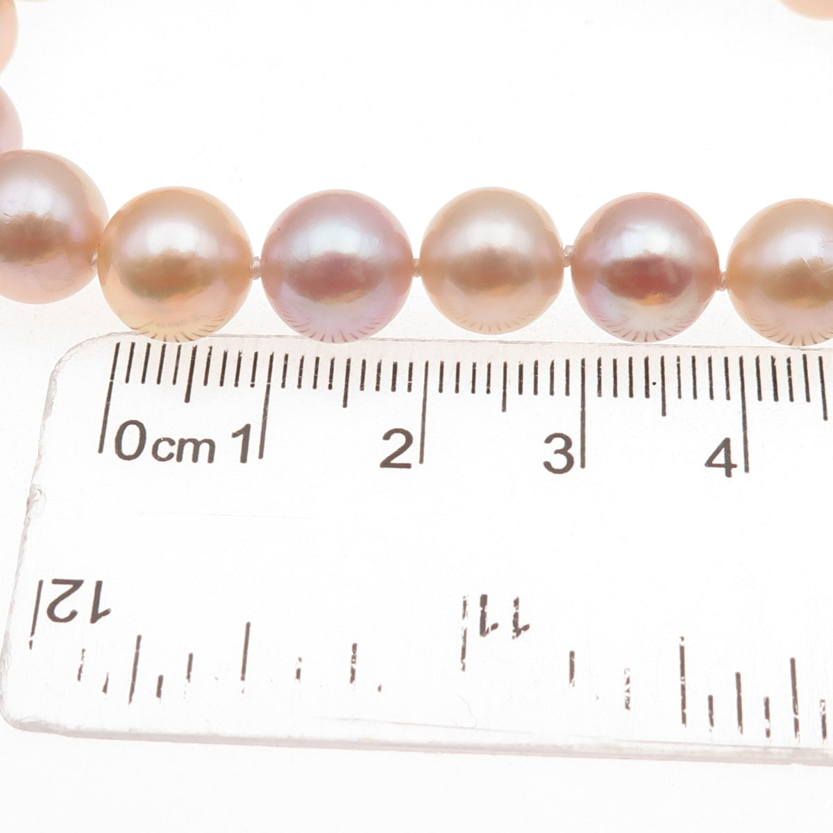 925 Sterling Silver Vintage Real Pearl Ball Beaded Link Bracelet 6.75"