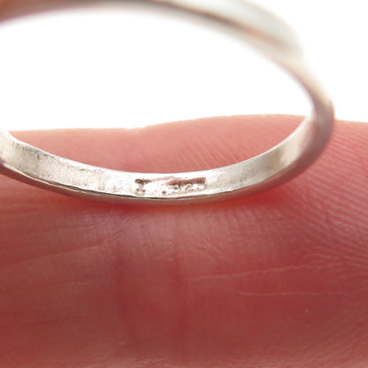 TOMMY LONG 925 Sterling Real Oval-Cut Iolite & Triangle-Cut C Z Ring Size 6.25