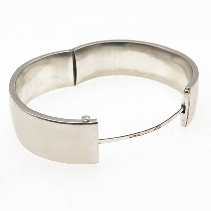 Carl Art 925 Sterling Silver Antique Art Deco Floral Bangle Bracelet 7.25"
