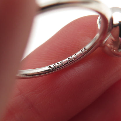 Pandora 925 Sterling Silver Clear Crystal Poetic Droplet Ring Size 7