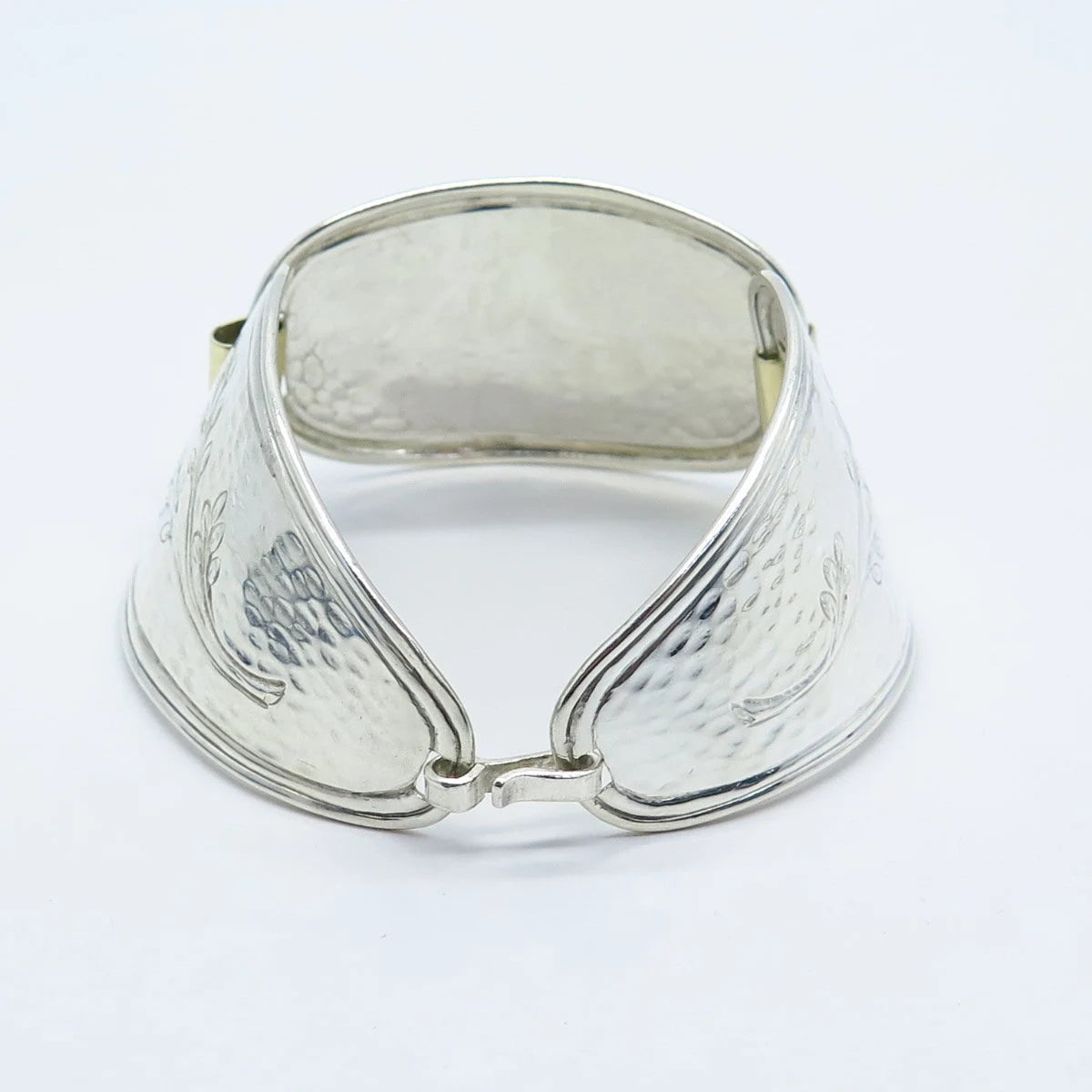 925 Sterling Silver 2-Tone Vintage Man Riding Bull Panel Link Bracelet 7.5"