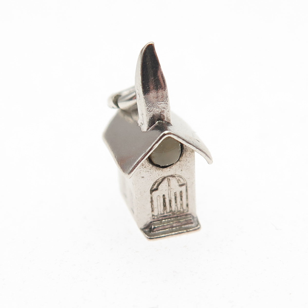 925 Sterling Silver Antique Art Deco Stanhope Church Prayer 3D Mini Pendant