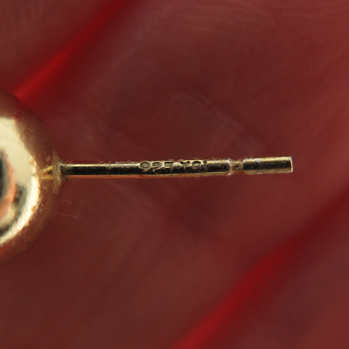 925 Sterling Silver Gold Plated 8mm Ball Stud Earrings