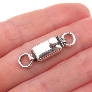 925 Sterling Silver Vintage Mexico Bracelet / Necklace Box Lock Clasp